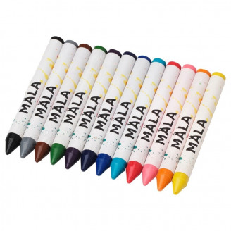 МОЛА Восковой карандаш, 12шт, разные цвета