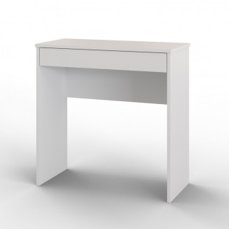 НАЙС Узкий рабочий стол с ящиком, туалетный столик, 75х35 см, белый