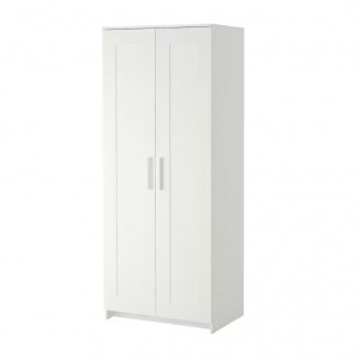 БРИМНЭС 2-дверный шкаф, 78х190 см, белый