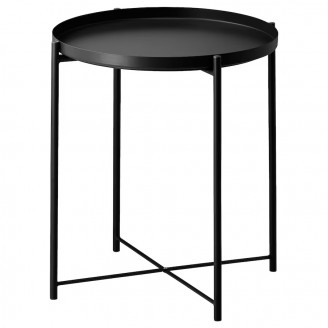 ГЛАДОМ Придиванный столик, журнальный стол, 45х53 см, черный