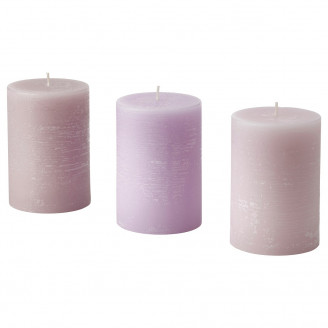 ЯМНМУД Ароматическая формовая свеча, Душистый горошек/фиолетовый, 3шт