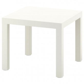 ЛАКК Придиванный столик, журнальный стол, 55х55см, белый
