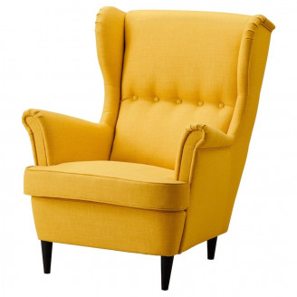 СТРАНДМОН Кресло с подголовником, желтый